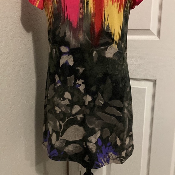 Alfani petite floral long shirt/ mini dress size S - Picture 7 of 10